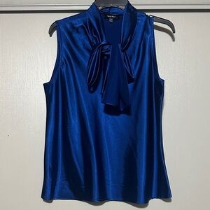 Nine West Cobalt Blue Satin Blouse